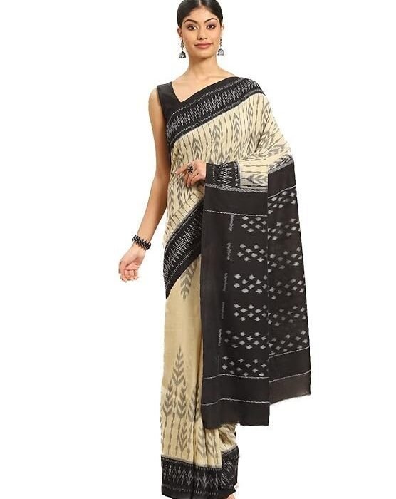 Ethnic Motifs Pure Cotton Ikat Saree