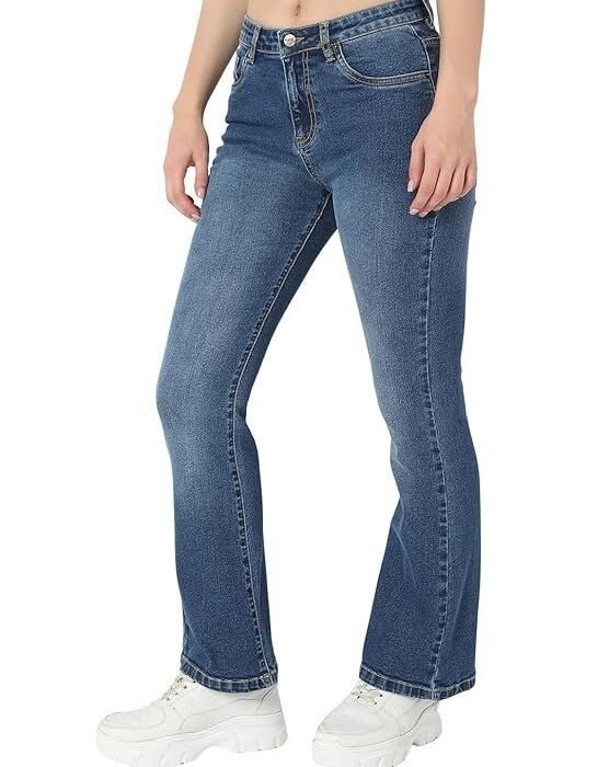 AKA CHIC Mid Rise Womens Boot Cut Jeans
